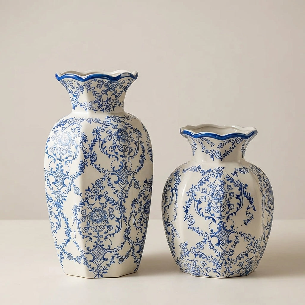 Azure Willow Vase